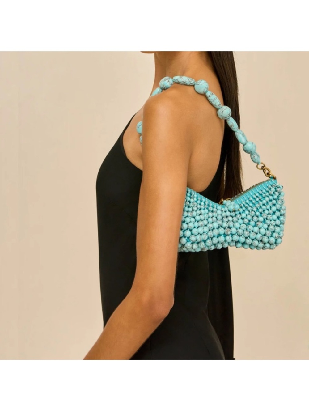 NEW Cult Gaia Mercier Mini Shoulder Bag Turquoise - Picture 4 of 4